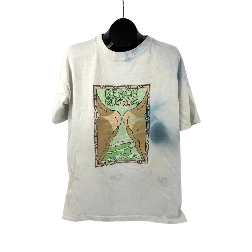 VTG Tie Dye Beach Bums XL T-shirt 1980s 1990s Short Sleeve‎ Cotton